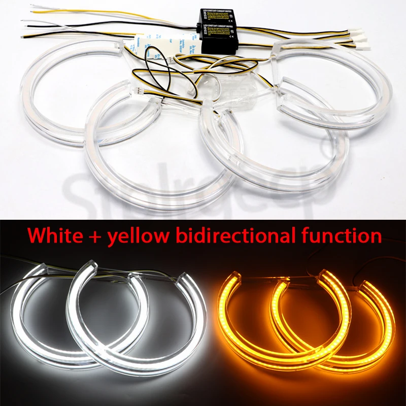 

BMW E36 E38 E39 E46 M3 Кристальный Акриловый Светодиодный Блок Фар 131 Мм Двухцветные DTM Ангельские Глаза Halo Дневные Ходов...