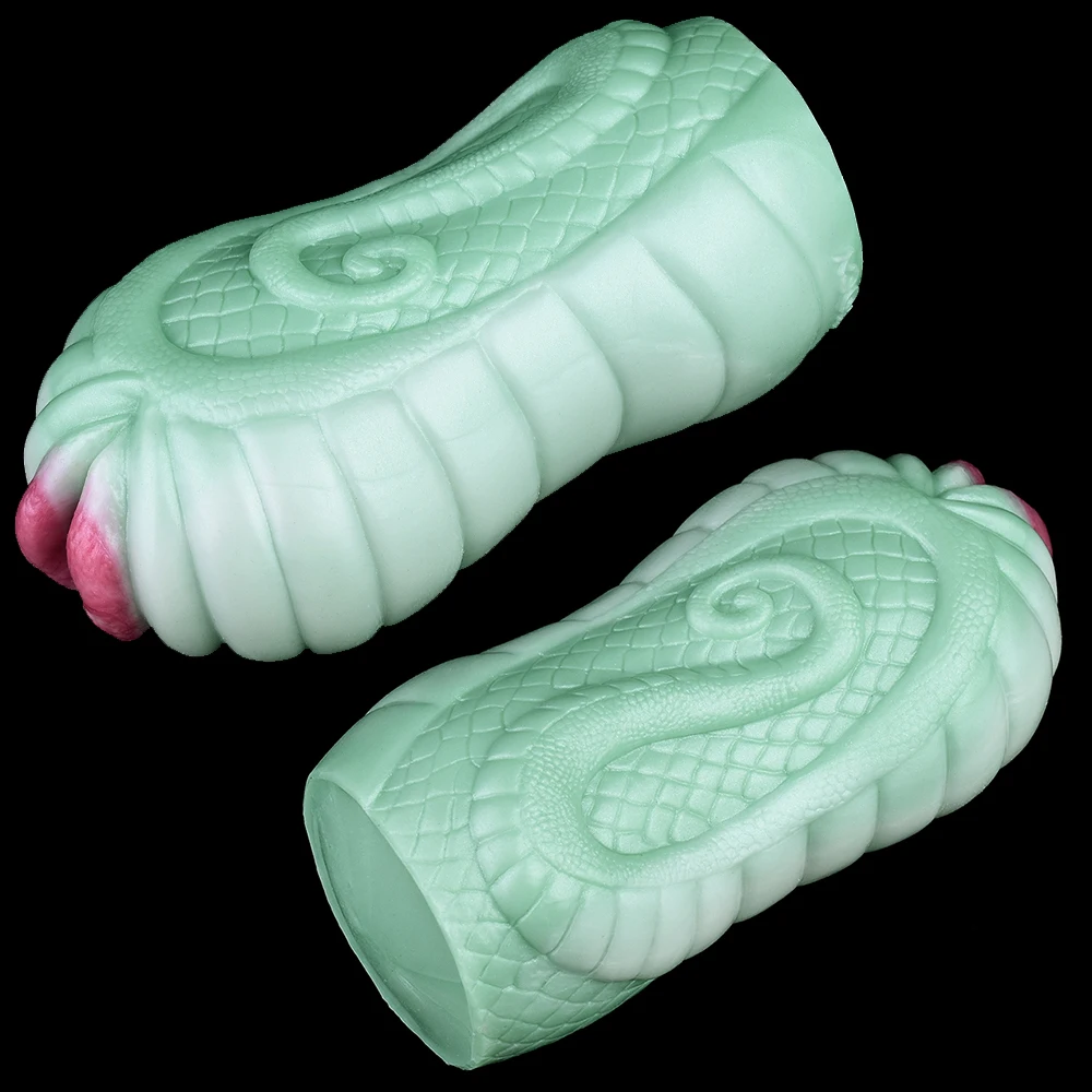 Мужской мастурбатор GEEBA Fantasy Green Snake мягкий силиконовый тренажер для пениса