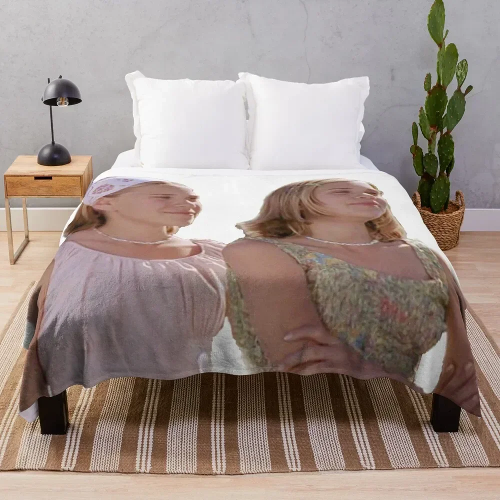 Мэри Кейт и Эшли Олсен паспорт в Париж! Плед-одеяло мягкие клетчатые набивные