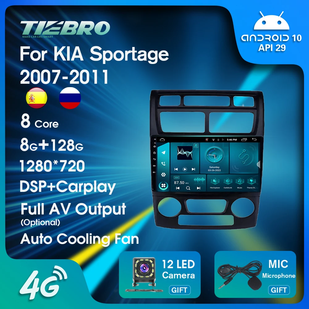 

NAVICAR 2 Din Android10.0 Car Radio For KIA Sportage 2007-2011 Carplay GPS Navigation Stereo Receiver Auto Radio Android Audio