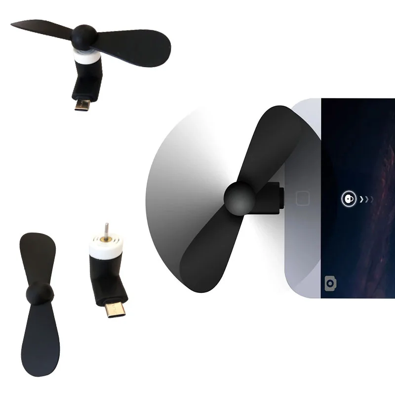 1 шт. креативный портативный мини-вентилятор с Micro USB 5 В Вт