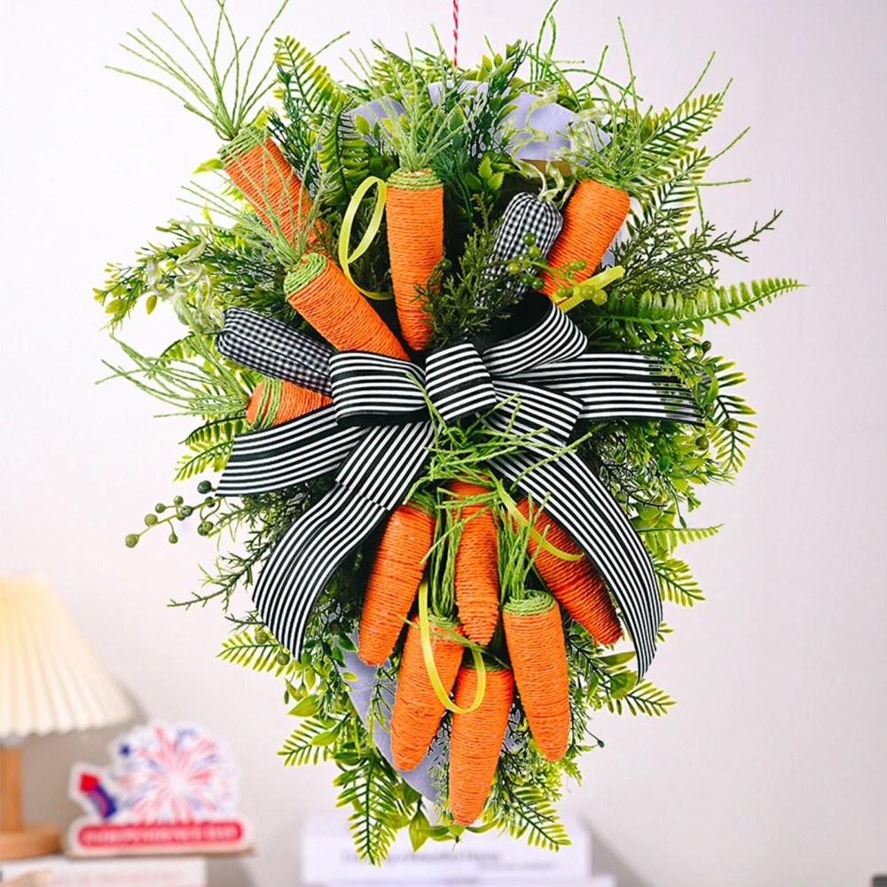 

Easter Wreath Party Supplies Rattan Foam Spring Decoration Holiday Decor Door Hanging Craft Ornament Artificial Flower Garland