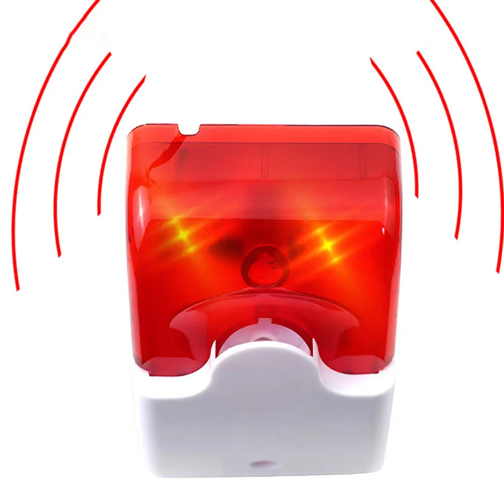 

1 Pc Sound Alarm Strobe Siren Alarm Offices Red Light Siren Security Supplies System Wired Indicator Without Wire