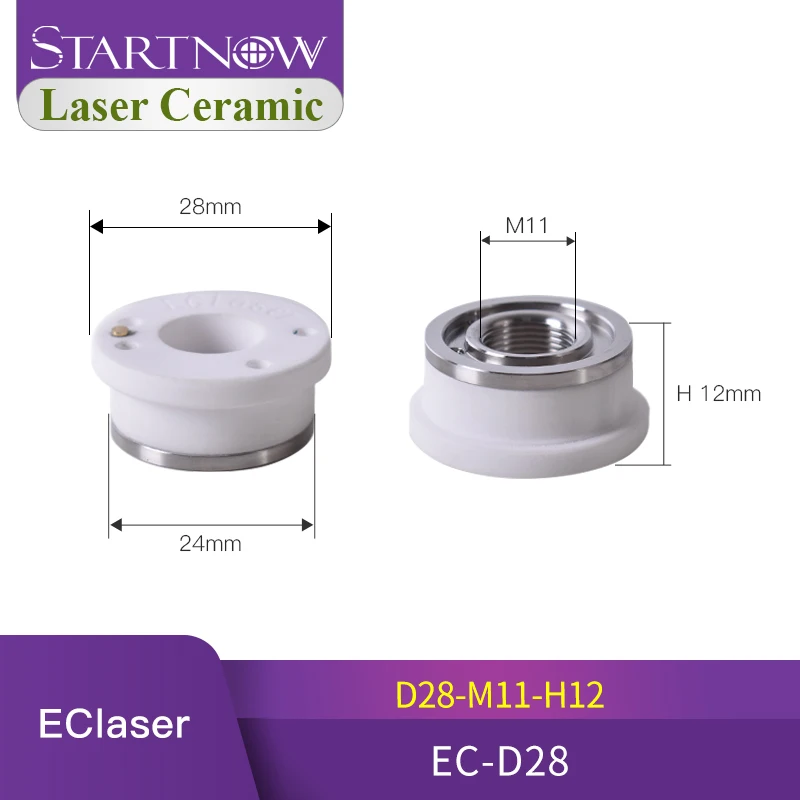 

Startnow Raytools, 3D Держатель сопла, керамическое кольцо для O.D.28/32 WSX Ospri MAX, волоконная режущая головка, лазерный соединитель сопла