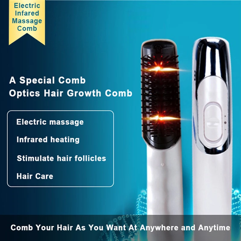 

Laser Hair Growth Comb Treatment Hair Loss Regrowth Massager Therapy Infrared Stimulator Device Laser Comb Head Massager