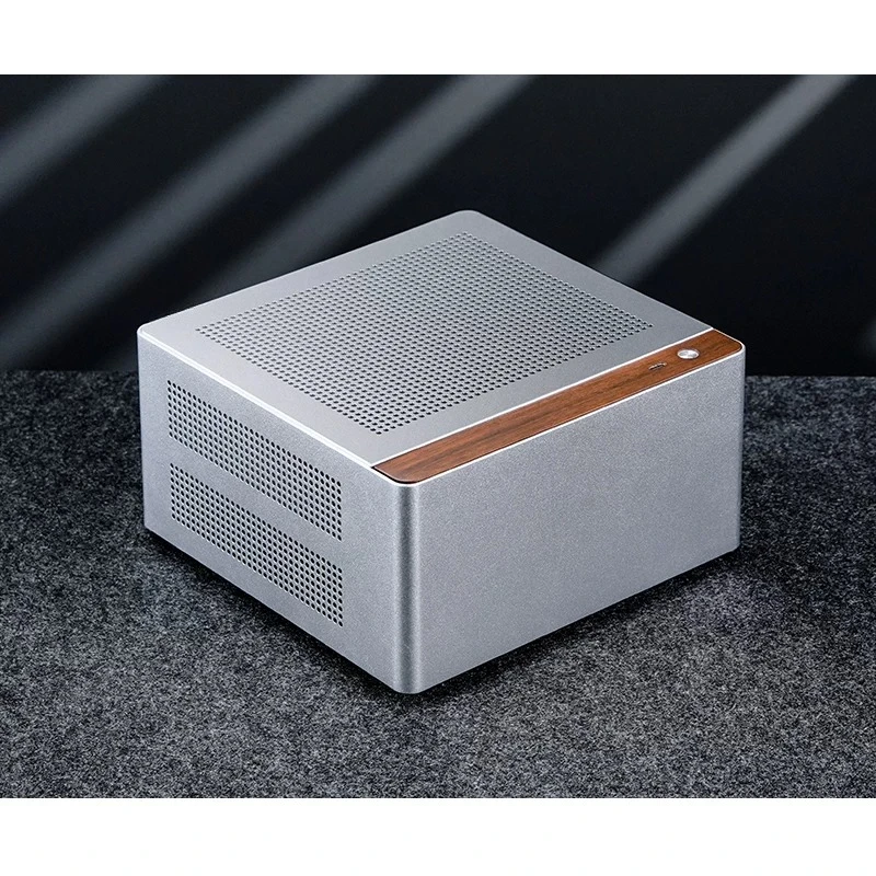 Фото Корпус для ПК NV10 из цельного алюминия, форм-фактор Mini ITX, портативный корпус для настольного компьютера формата A4, компактный корпус для небольшого компьютера. №1