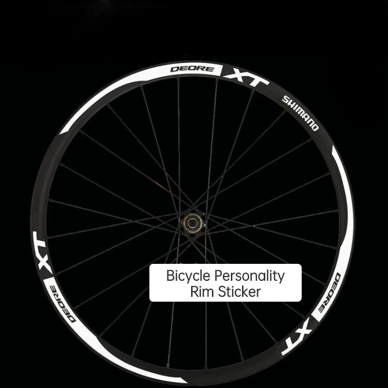 XT MTB wheel sticker Road Bike Rim Decals width 20mm Reflective Cycling Stickers 700C Bicycle Accessories