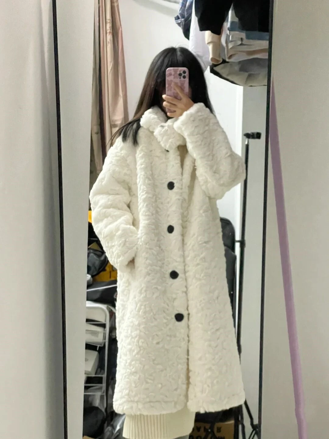 winter jacket women 2022 Lamb Fur Coat Women's Imitation Rabbit Wool Parkas Korean Version Medium Long Loose Stand Collar Coats