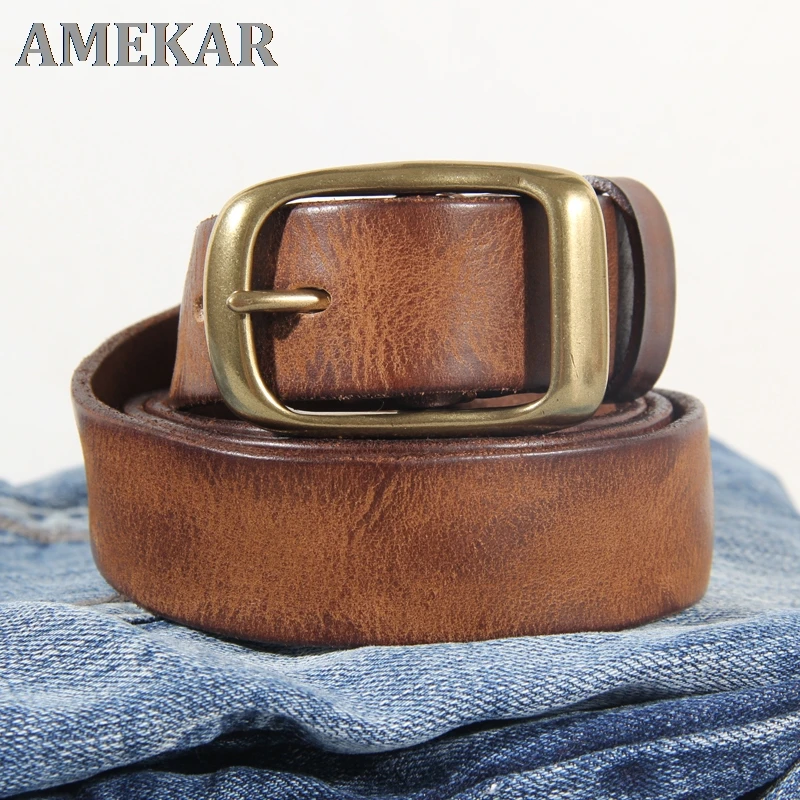 

Ремень мужской из натуральной кожи, в стиле ретро