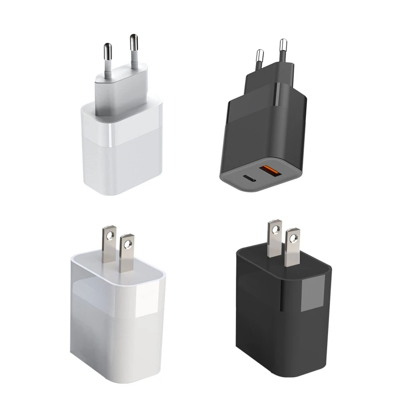 

Type C Charger Fast Charging 30W Dual Port USB-C Power Adapter USB Wall Charger for Smartphone Laptop