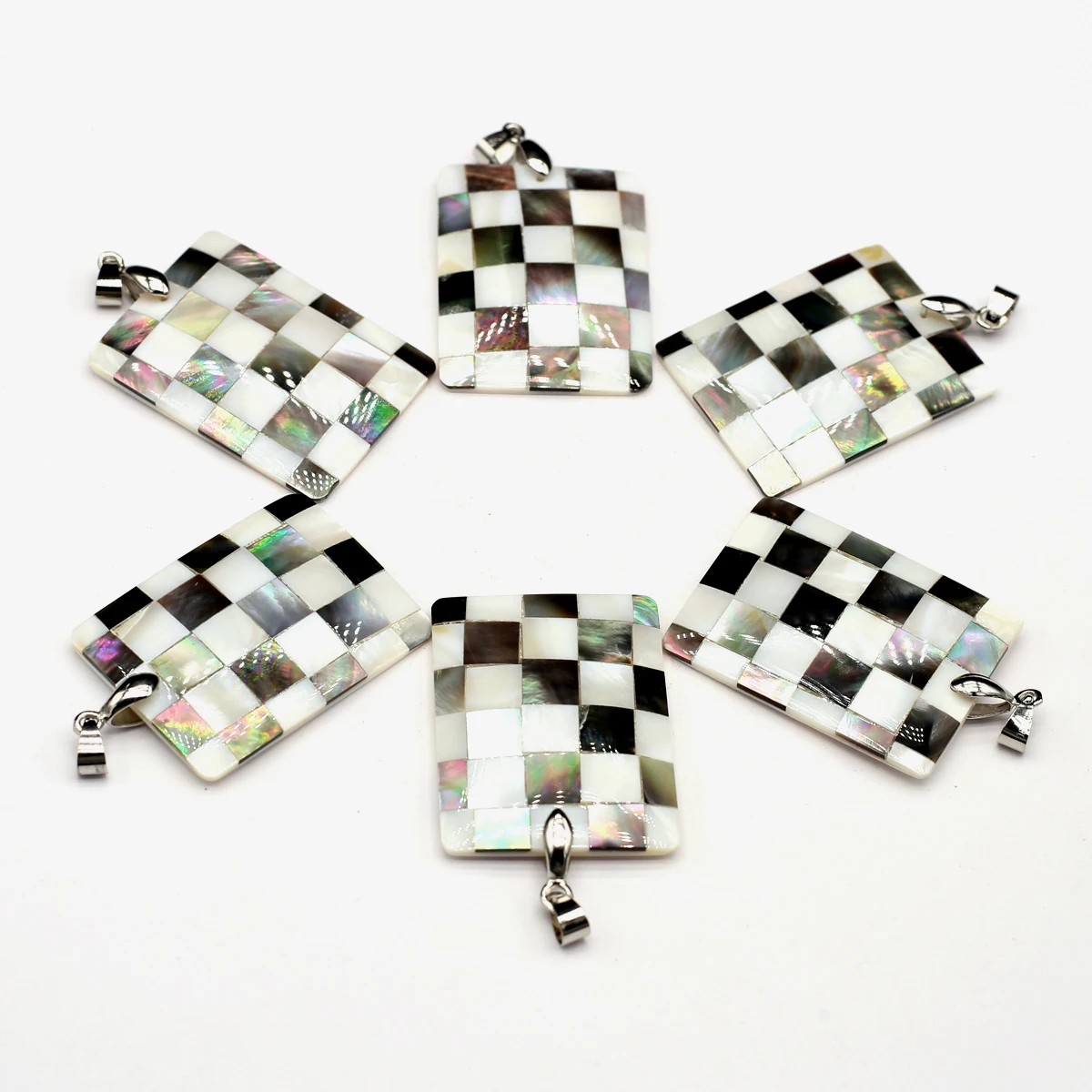 

Rectangle Natural Shell Pendant Mosaic Mother of Pearl Shells Charms for Jewelry Making DIY Necklace Earring Accessories 30x40mm