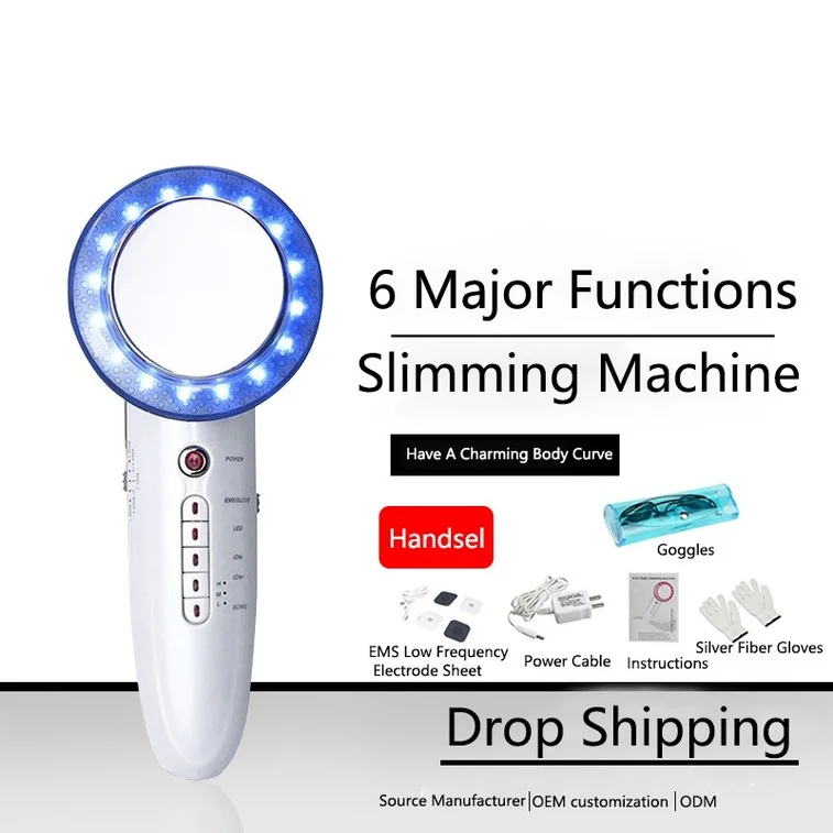 Skin Rejuvenation Professional Facial Care Handy Led Pon 3Mhz Ultrasound Anti Aging Beauty Salon Beauty Device