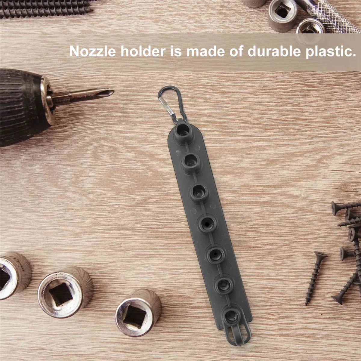 Держатель насадки для мойки высокого давления вмещает 7 насадок с