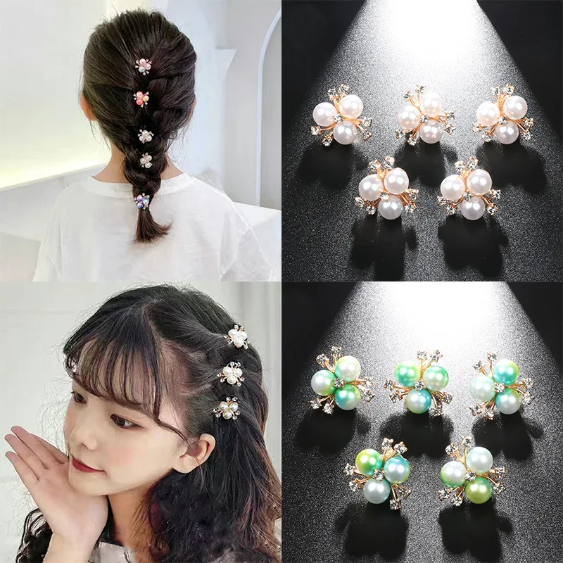 

Simulated Pearl Mini Hairclaw Hairpin Fashion Crystal Women'S Crab Claw Clip 헤어핀 Headwear Girls' Tiara Jewelry Hair Accessories
