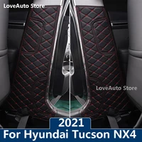 for hyundai tucson nx4 2021 2022 car b pillar anti kick protective mat seat belt pad cover leather decoration strip accessories