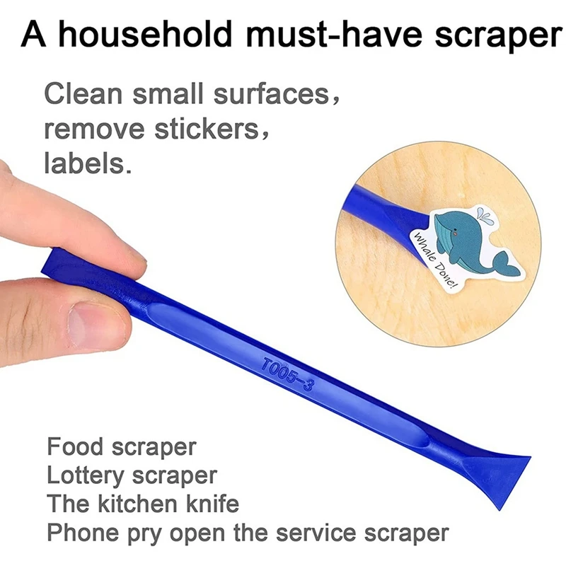 

6Pcs Plastic Scraper Cleaning Tool Carbon Fiber Lottery Ticket Scratcher Tool For Tight Spaces, Kitchen, Crevices, Food