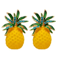 personality creative pineapple stud earrings for woman wear