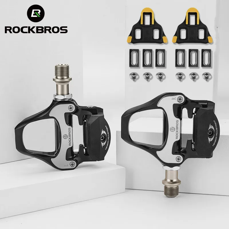 

Rockbros official SPD-SL Cycling Bike Self-locking Pedals Ultralight Aluminum Alloy 2 Sealed Bearing Pedal Bike Part