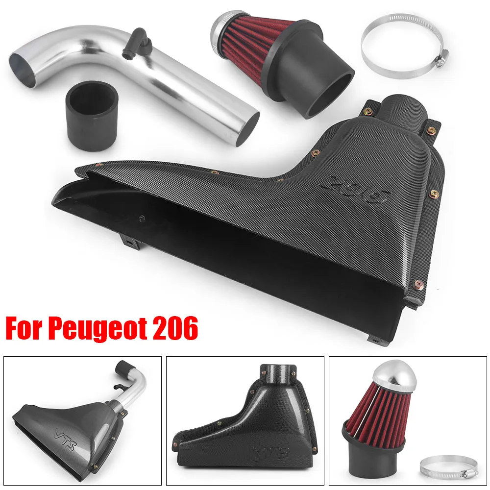 

Воздушный фильтр для Peugeot 106 206 306 VTS, система впуска холодного воздуха, стальной теплозащитный фильтр, системы впуска воздуха, впускная коробка