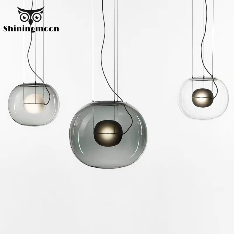 

Modern Minimalism Clear Glass LED Pendant Lights Bar Cafe Store Home Decor Pendant Lamp Kitchen Hanging Lamp Tiffanylamp Lustre