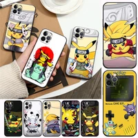 japan anime pikachu cosplay n naruto apple case for iphone 11 12 13 mini pro max xs x xr 7 8 6 plus se 2020 silicone cases cover