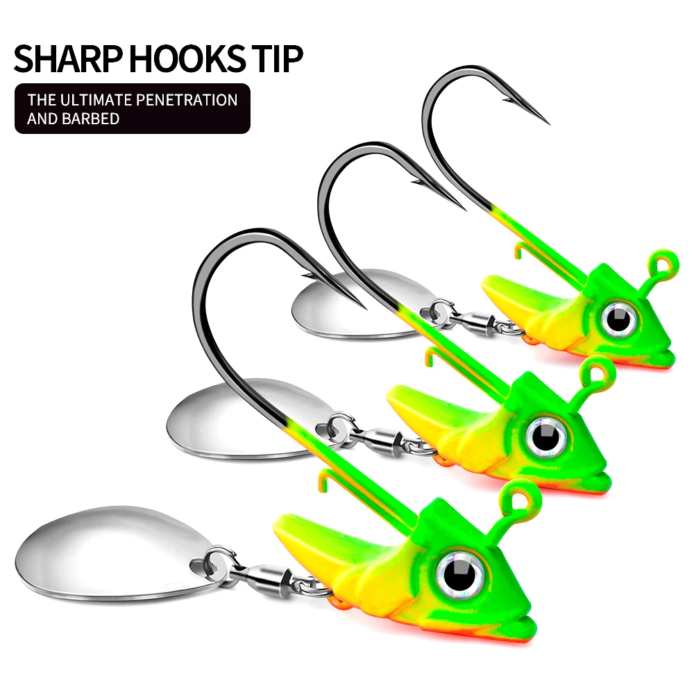 

2pcs/lot JIG Head Hooks 10.5g+15g Fishing Hooks Soft Pike Lure Metal Jigs Fishhooks for Worm Bait Fishing Tackle Artificial bait