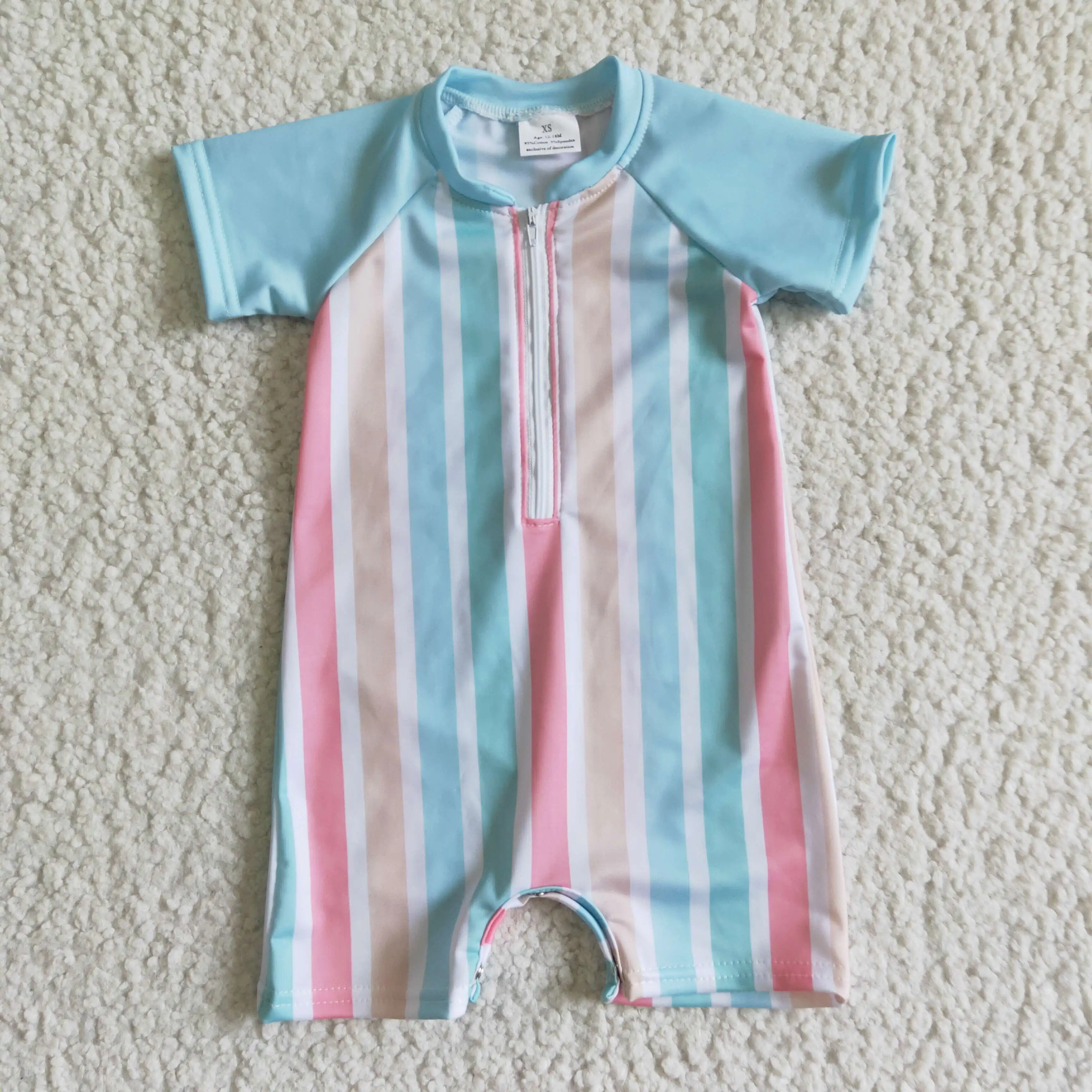 

H​igh Quality RTS Kids Swimwear Sets Boys Summer Bathing Suits Baby Striped Swimsuits