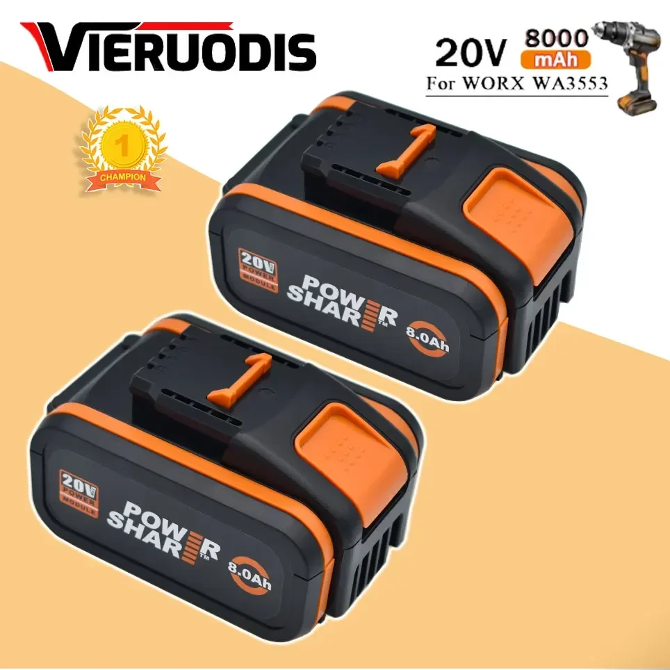 Для аккумулятора 20 В литий-ионный аккумулятор 8000 мАч для Worx WX390/WX176/WX166.4/WX372.1