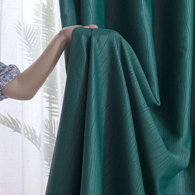 

Modern Green Blackout Curtains for Living Room Bedroom Grommet Room Darkening Thermal Insulated Curtains Blinds Window drapes