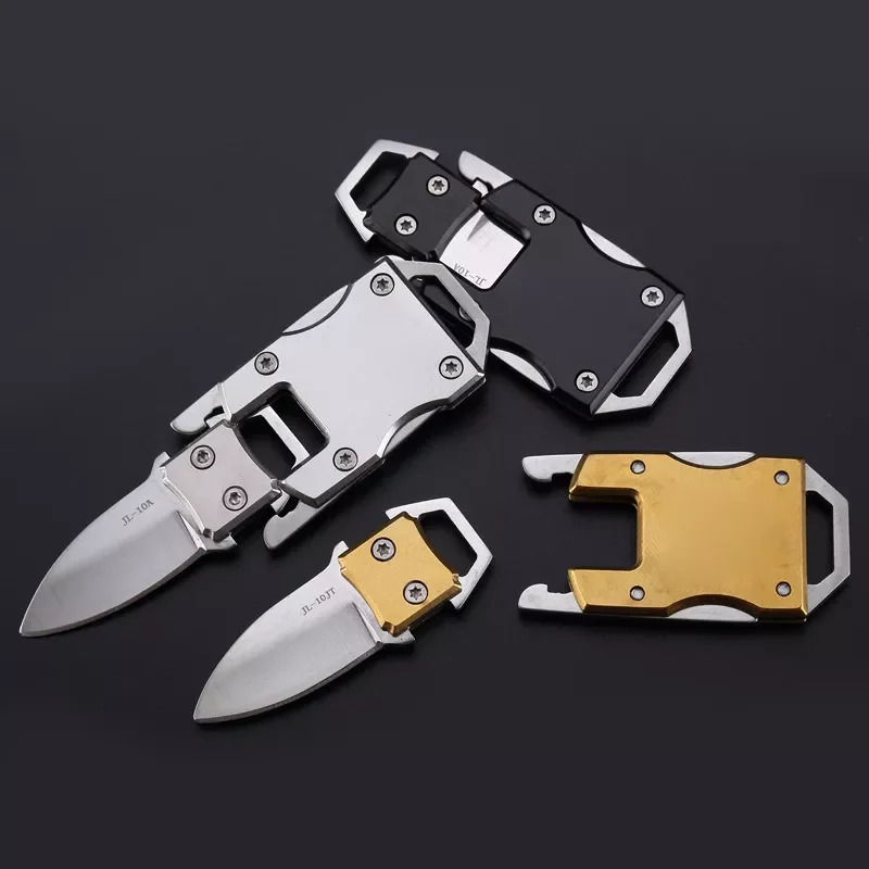 

Mini Pocket Foldable Stainless Steel Knife with Keychain Outdoor Sports Camping Hiking Hunting Survival Self Defense Supplies