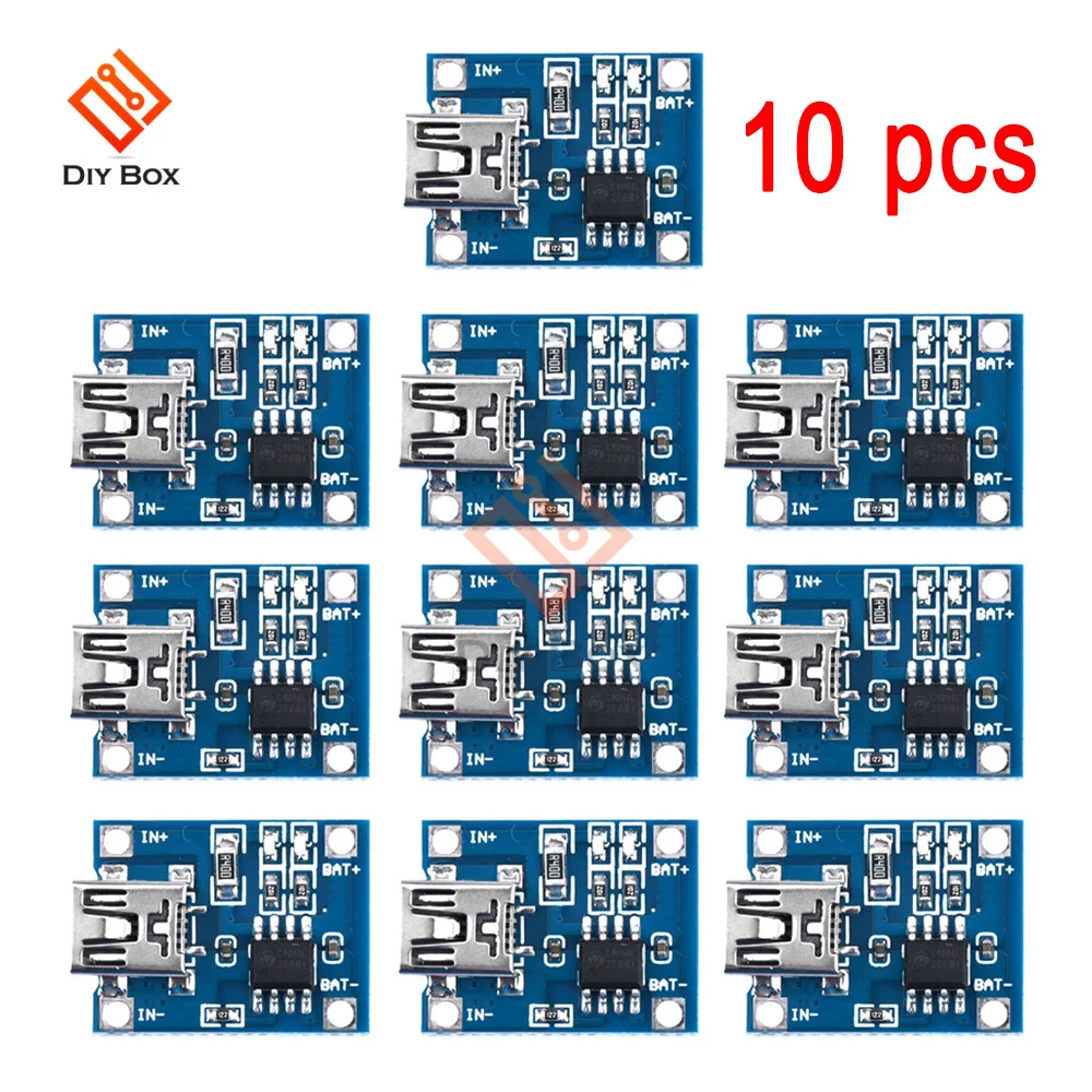 

Mini USB 5V 1A Micro USB 18650 Lithium Battery Charging Board Charger Module+Protection Dual Functions TP4056 18650
