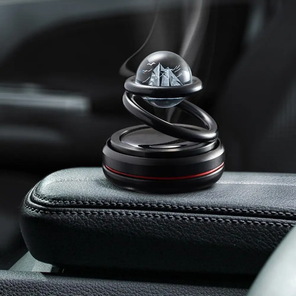 

Car Fragrance Diffuser Multi-purpose Long-lasting Decorative Solar Rotating Planet Auto Perfume Ornament for Driver