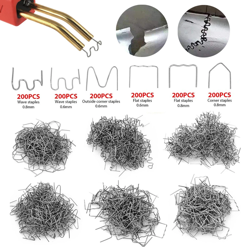 

Wave Staples Flat Staples 0.8mm/0.6mm 1200pcs High Quality Stainless Steel Workshop Equipment Power Tool Parts