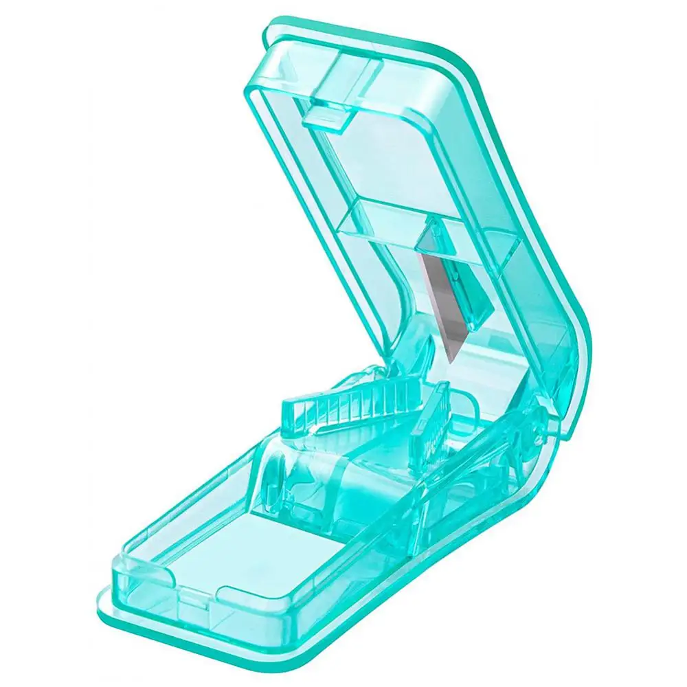 

Portable Two-in-one Medicine Cutter Divider Pill Case Useful Grinder Splitter Chip Collecting And Cutting Device V-shaped Design