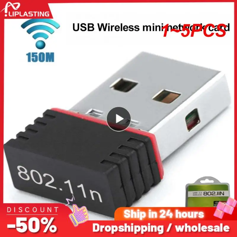 

1~5PCS Mini WiFi adapter 150M USB WiFi antenne Drahtlose Computer Netzwerk Karte 802.11n/g/b LAN + Antenne -fi adapter