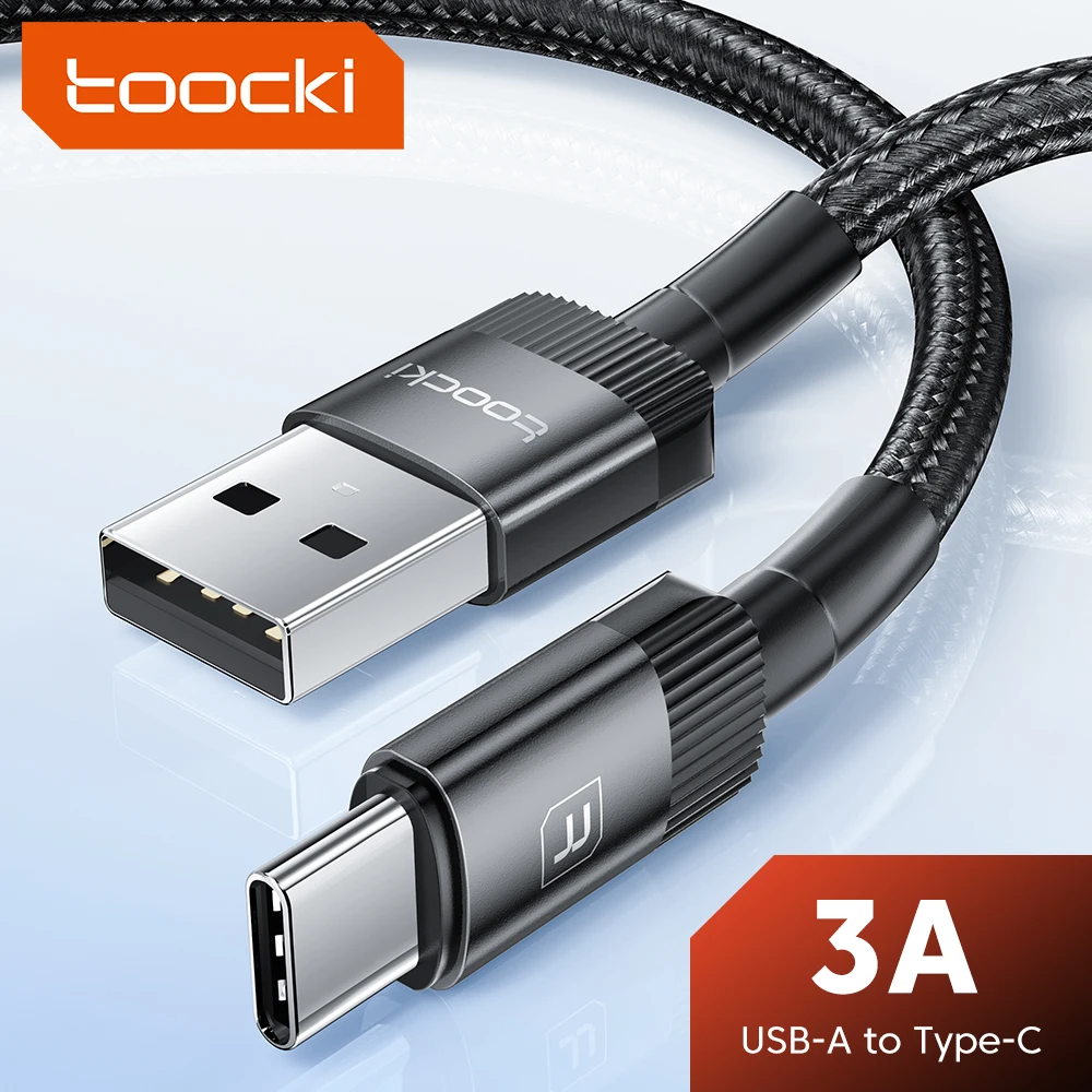 

Toocki 3A Fast Charging Cable USB Type C QC3.0 USB A To USB C Cable For Sumsung Xiaomi Realme Huawei Oppo Oneplus Poco Data Cord