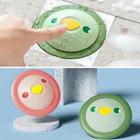 cute cartoon floor drain cover multifunctional press type sealed drain filter shield practical sewer outfall accessories new hot