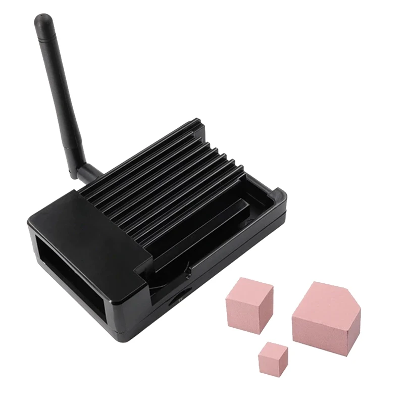 

Aluminum Alloy Black Protective Case +Antenna+Thermal Conductive Silica Gel Kit For Orange Pi 4LTS/4B Development Board
