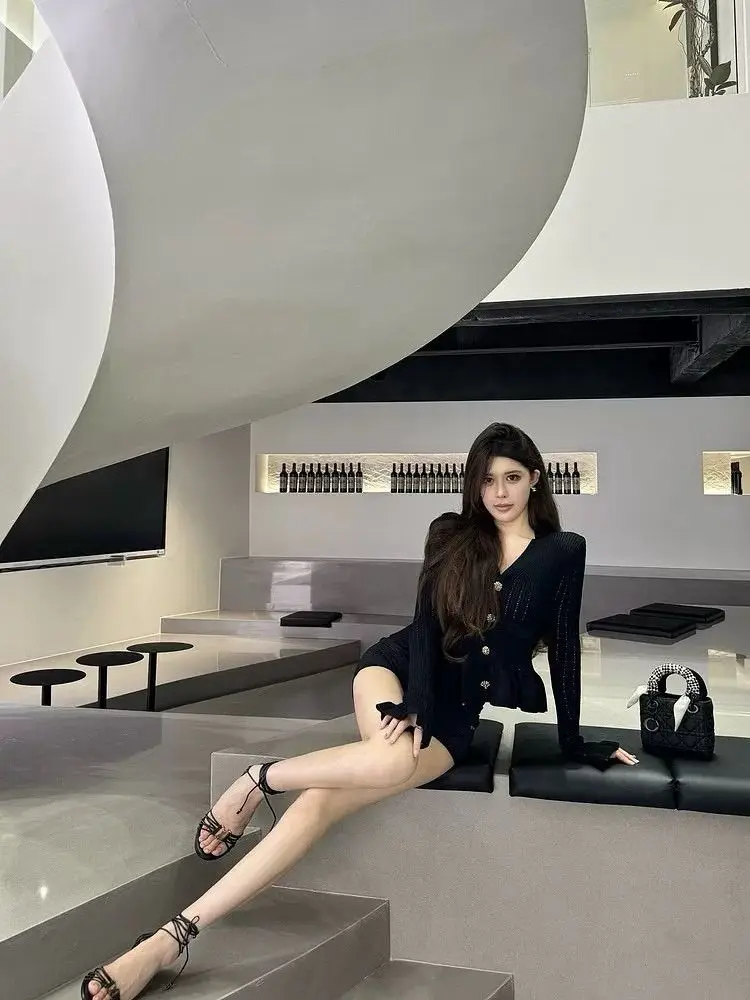 Винтажный элегантный свитер QWEEK во французском стиле женские осенне-зимние