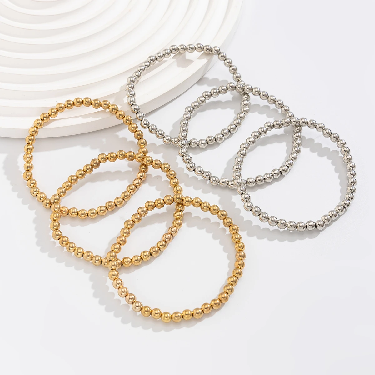 Ingemark 6 шт./компл. ретро-готические разноцветные эластичные браслеты из бисера для