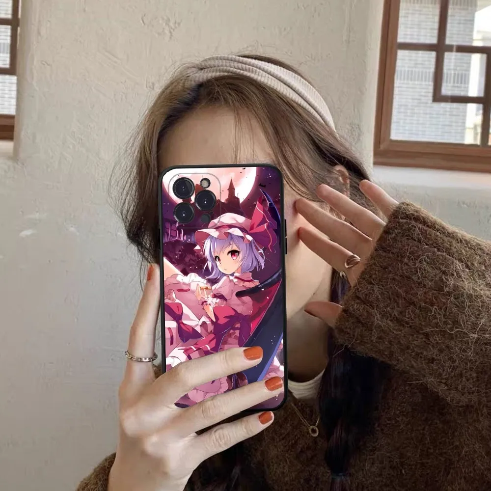 Чехол для телефона с аниме Touhou Scarlet Eyes мягкий силиконовый чехол iphone 15 14 13 12 11 Pro Mini XS