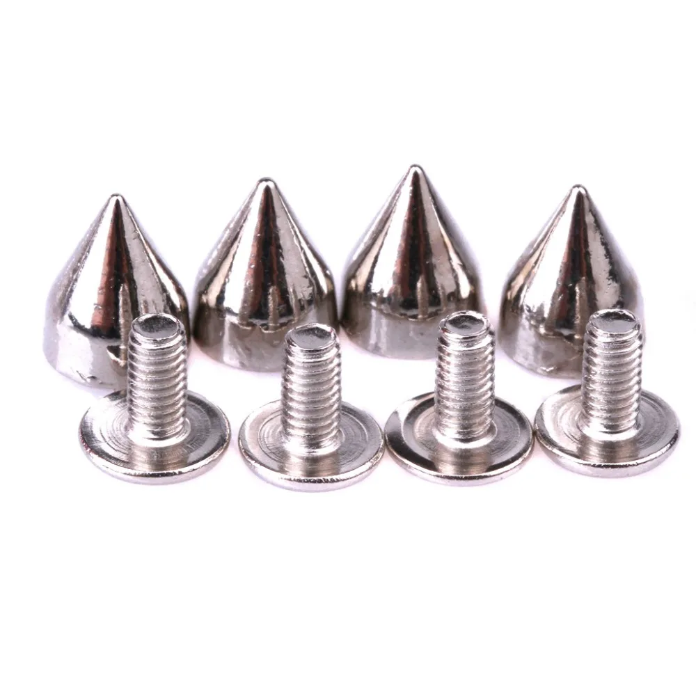 9 мм 100 шт. белые конусные металлические шпильки с отверткой заклепки для