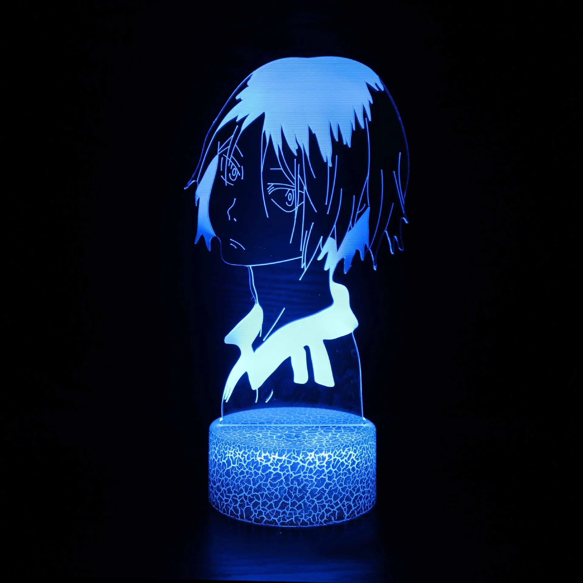 Haikyuu Anime 3d Night Light - Shoyo Hinata Tobio Kageyama &amp Yu Nishinoya Светодиодные Фигурки С Сенсорным