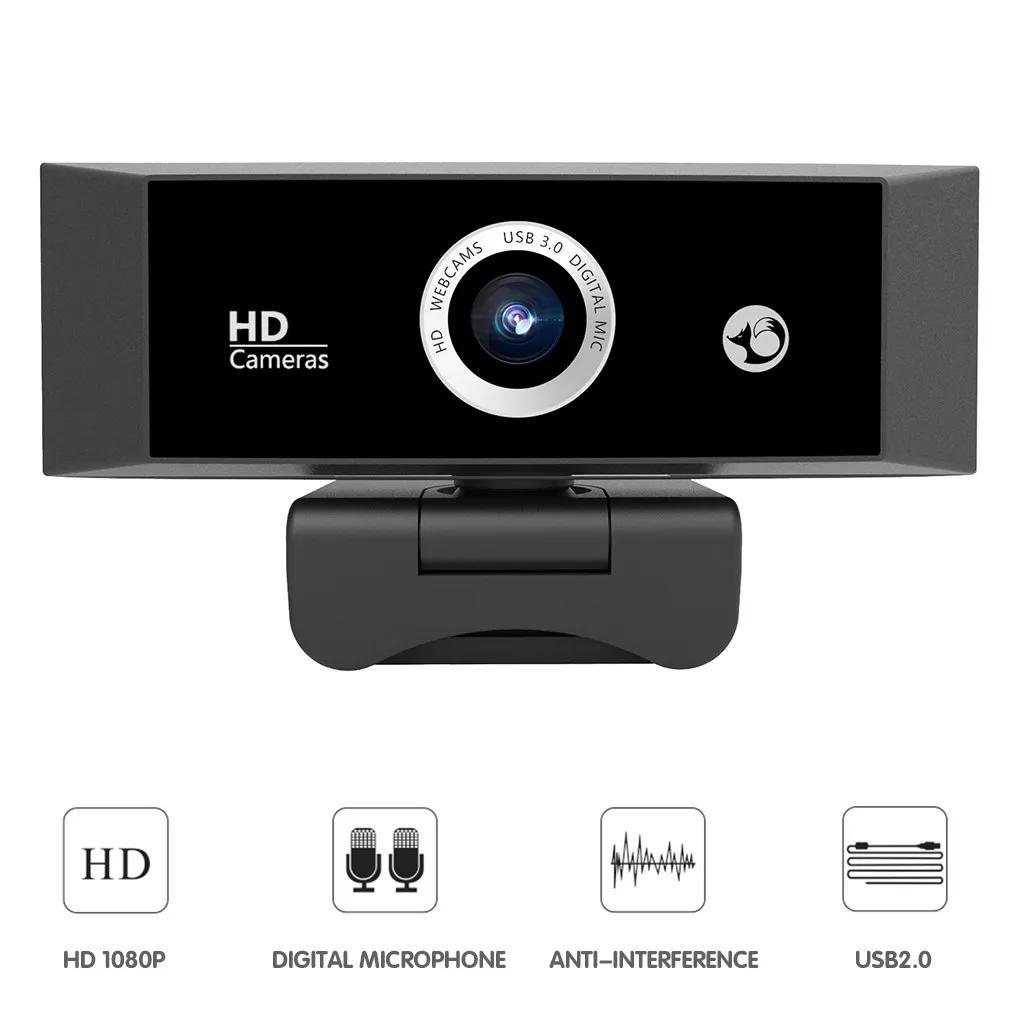 

Free Shipping Ouhaobin Full Hd 1080p Web Cam Desktop Pc Video Calling Webcam Camera With Microphone веб камера с микрофоном