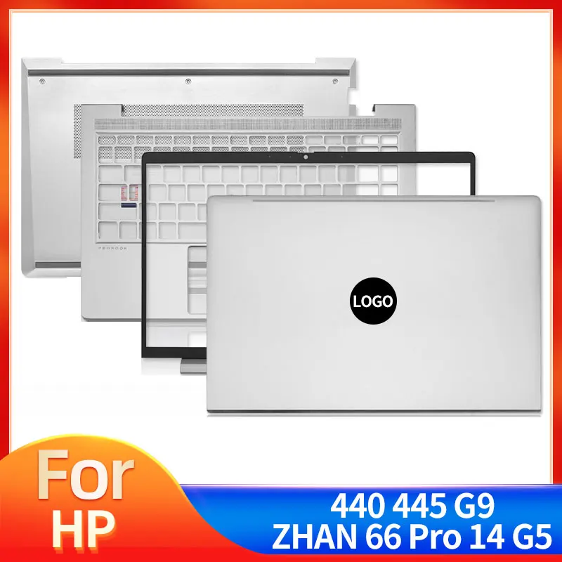 

New For HP Probook 440 G9 445 G9 Pro 14 G5 LCD Back Cover Front Bezel Palmrest Upper Top Lower Bottom Cover Housing Case Silver