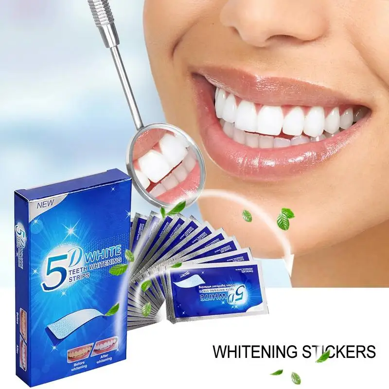 

Teeth Whitening Stickers Ultra Gel Bleaching Tooth Whiten Strips Teeth Oral Care Dental Hygiene Bright-Strips Mild Minty Scent