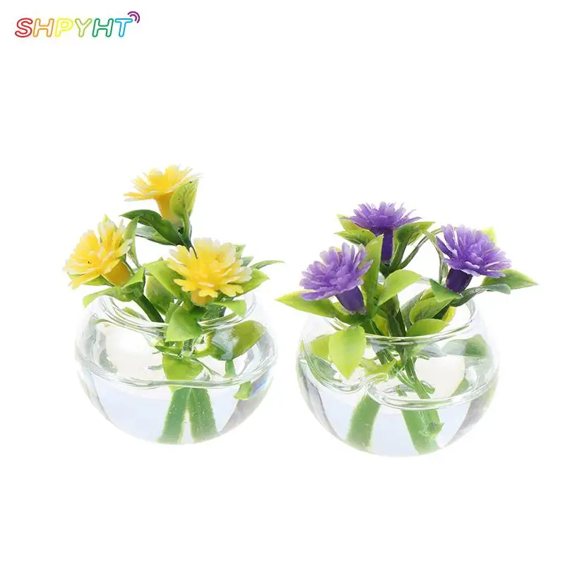 

1:12 Кукольный Миниатюрный моделирование гидропонное стекло завод горшечные цветы модель высокое качество Новинка