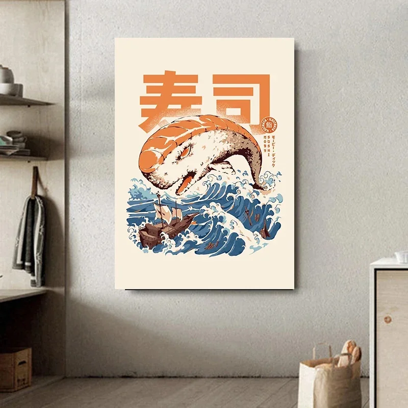 Винтажный Японский Обеденный Холст В Японском Стиле Kaiseki - Суши Рамен Бургер