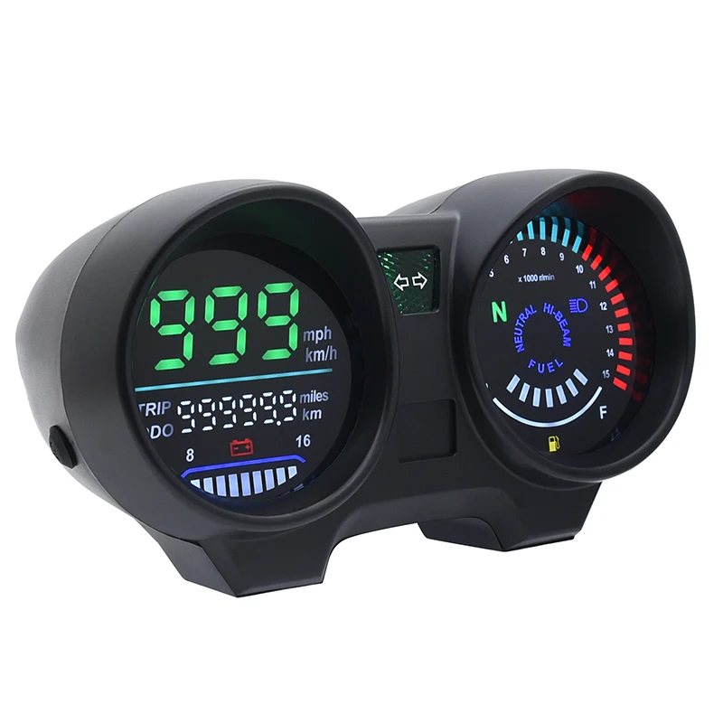 Новейший спидометр цифровой приборной панели Светодиодная Электроника мотоцикл