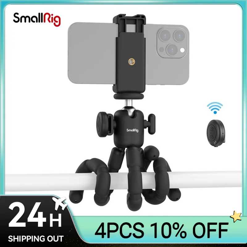 

SmallRig Flexible Vlog Tripod Kit with Wireless Control Flexiblelegs for Various Scenes Supports for iPhone for Android phone
